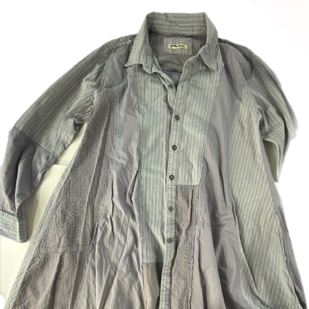 Free People We The Free Remade Dress Shirt Blue Lavender Small NWOT - Picture 13 of 16